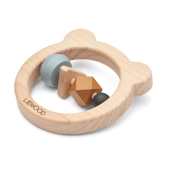 Liewood | Avada Wooden Rattle - Sea Blue Mix | THE FIND