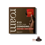 Roam | Skin Tone Condoms - 12 Pack - Dark Brown | THE FIND