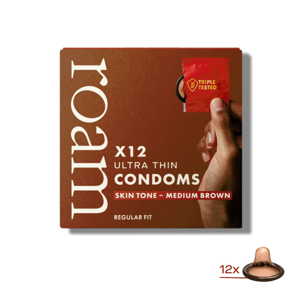 Roam | Skin Tone Condoms - 12 Pack - Medium Brown | THE FIND