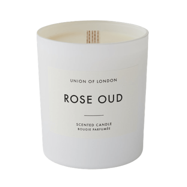 Union Of London | Rose Oud Candle - White - Large | THE FIND