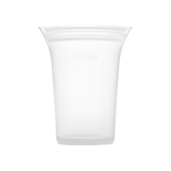 Zip Top | Large Reusable Silicone Cup - Frost | THE FIND