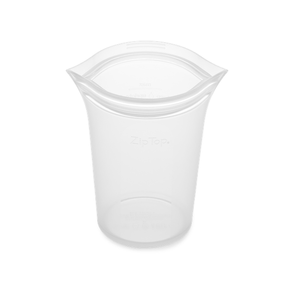 Zip Top | Large Reusable Silicone Cup - Frost | THE FIND
